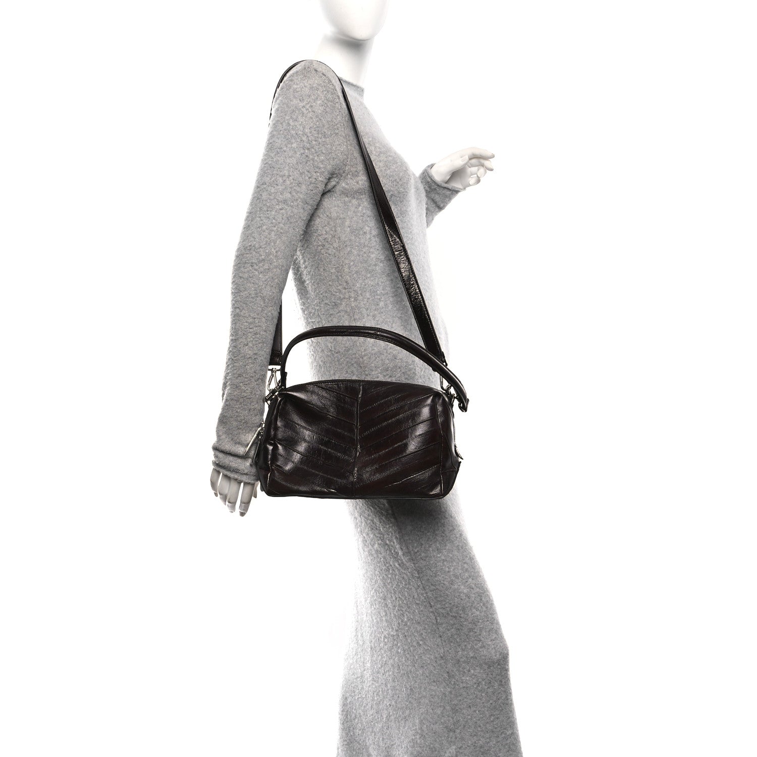 Fendi Eel Lui Medium Shoulder Bag Burgundy 2 of 10
