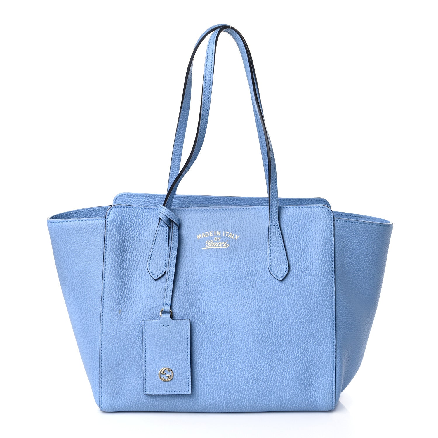 Gucci Dollar Calfskin Small Swing Tote Mineral Blue 1 of 9
