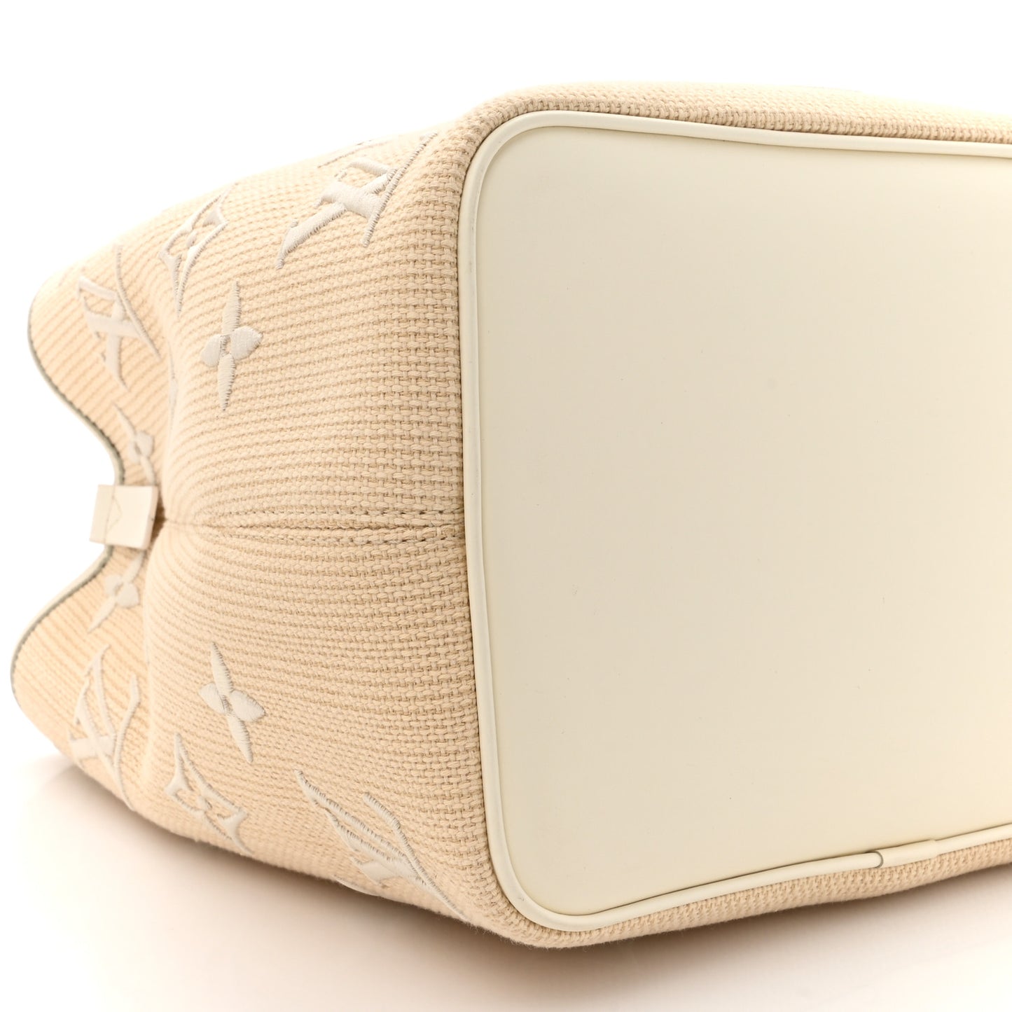 Cotton Monogram Embroidered Neonoe MM Beige White