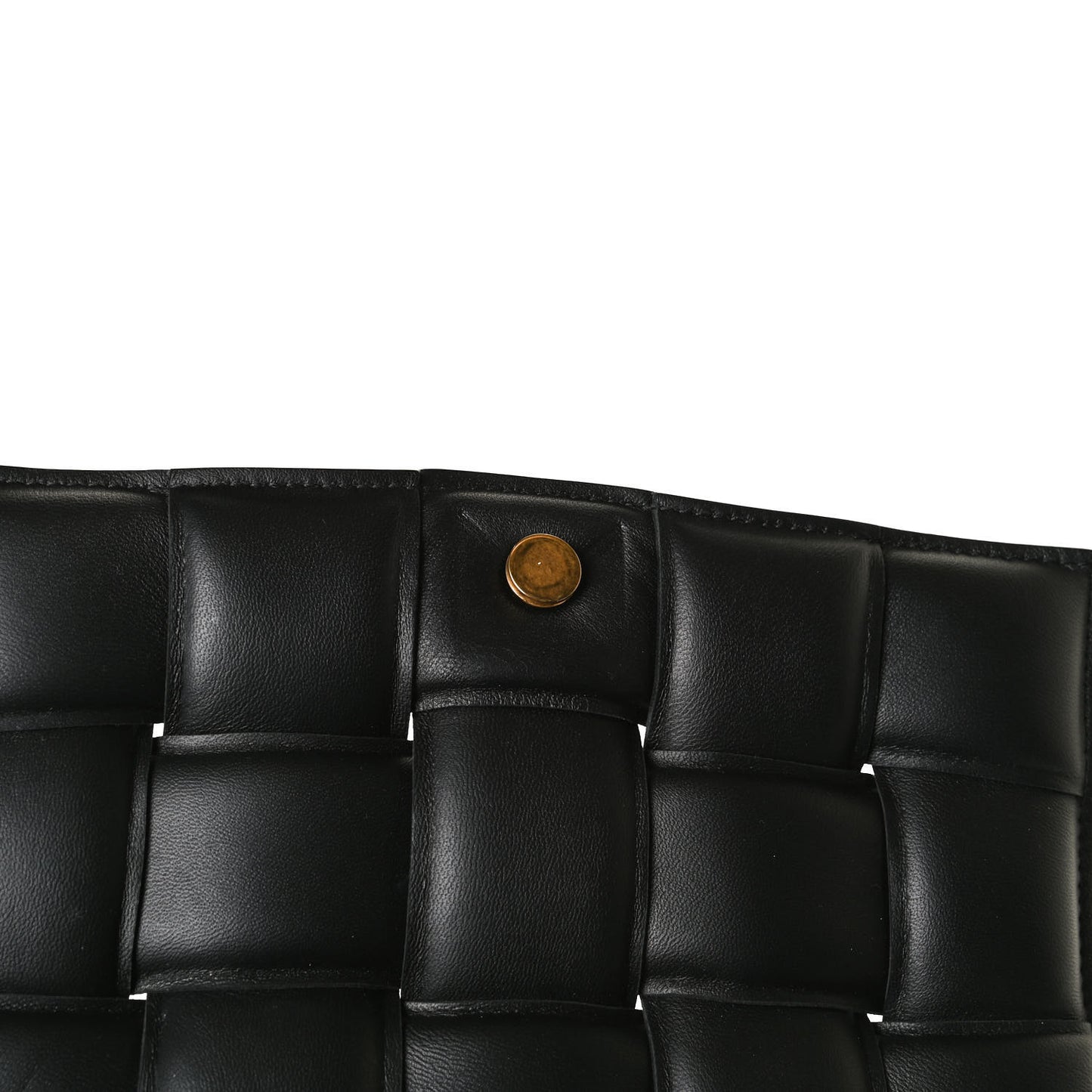Nappa Maxi Intreccio Padded Cassette Crossbody Bag Black