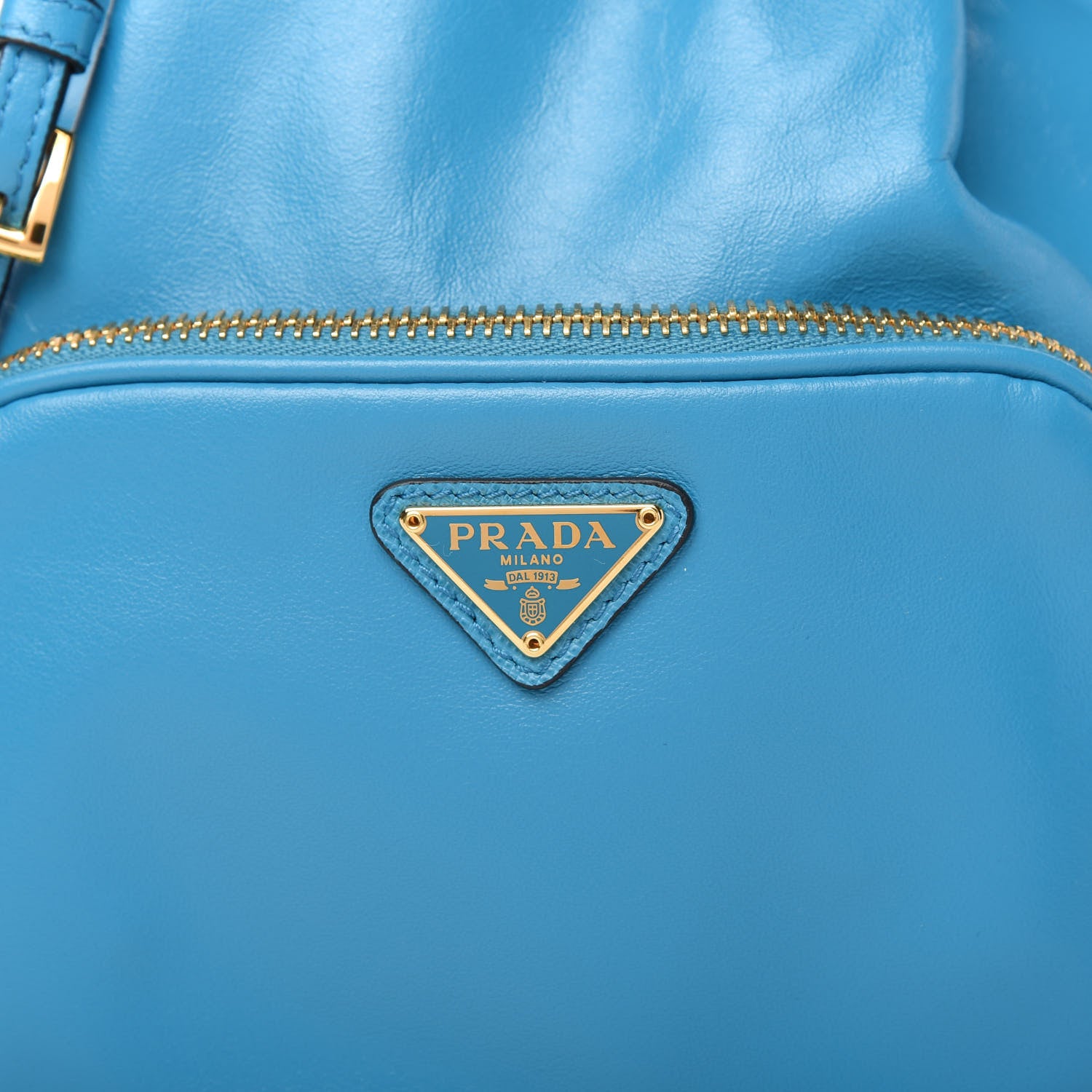 Prada Light Calfskin Saffiano Mini Bucket Crossbody Bag Voyage 10 of 10