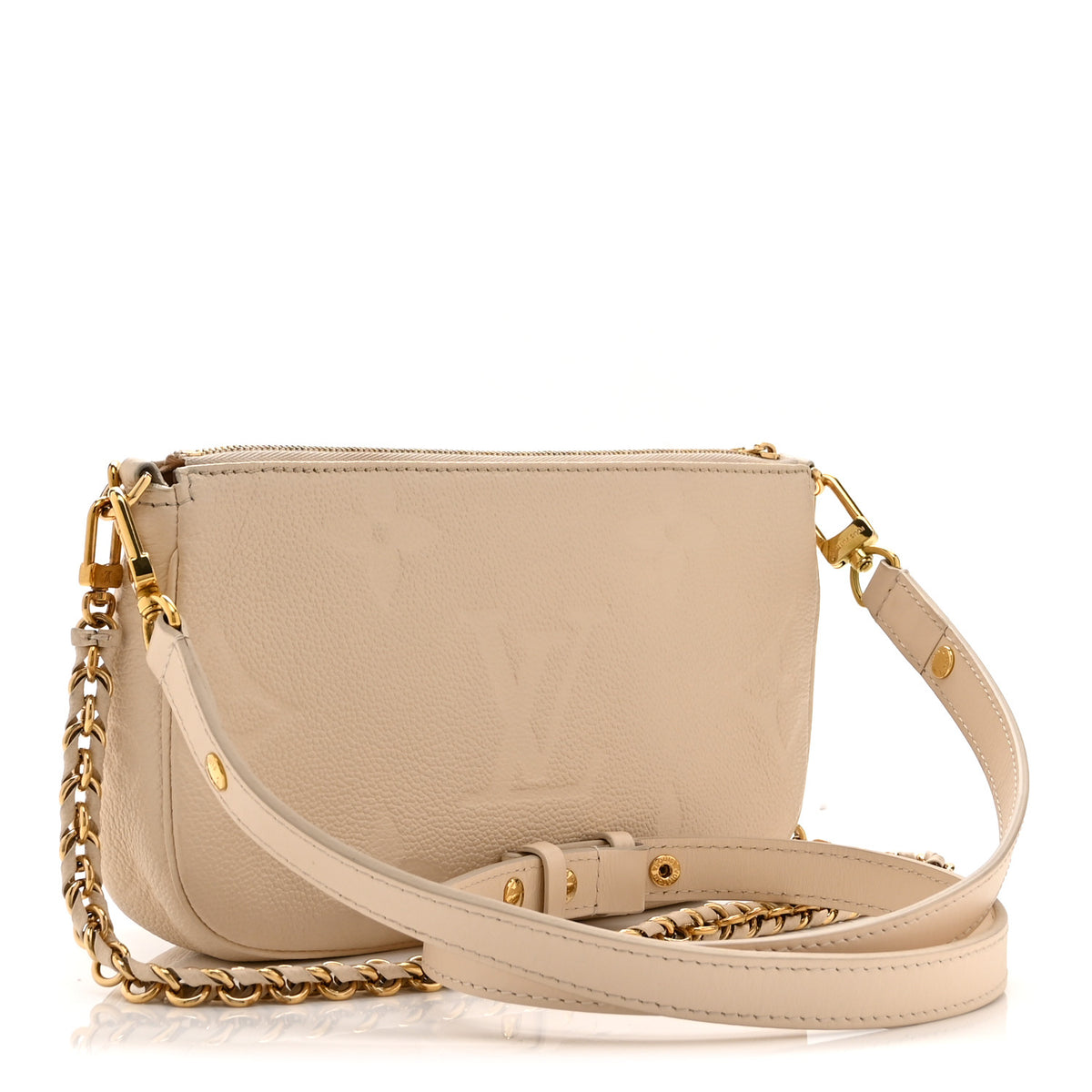 Louis Vuitton Empreinte Monogram Giant Multi Pochette Accessories Cream 3 of 11