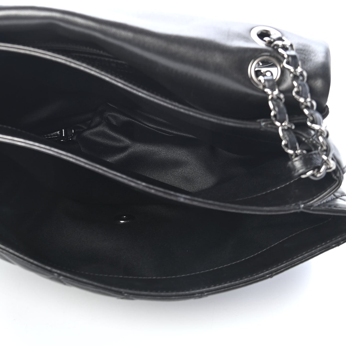 Lambskin Quilted Chanel 3 Maxi Flap Bag Black