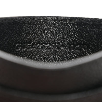 Saint Laurent Grain De Poudre Matelasse Chevron Monogram Credit Card Case Black 6 of 8
