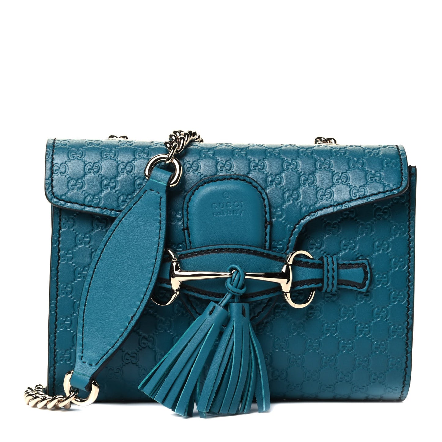 Microguccissima Mini Emily Shoulder Bag Deep Cobalt