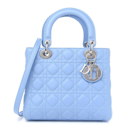 Christian Dior Lambskin Cannage Medium Lady Dior Light Blue 1 of 9