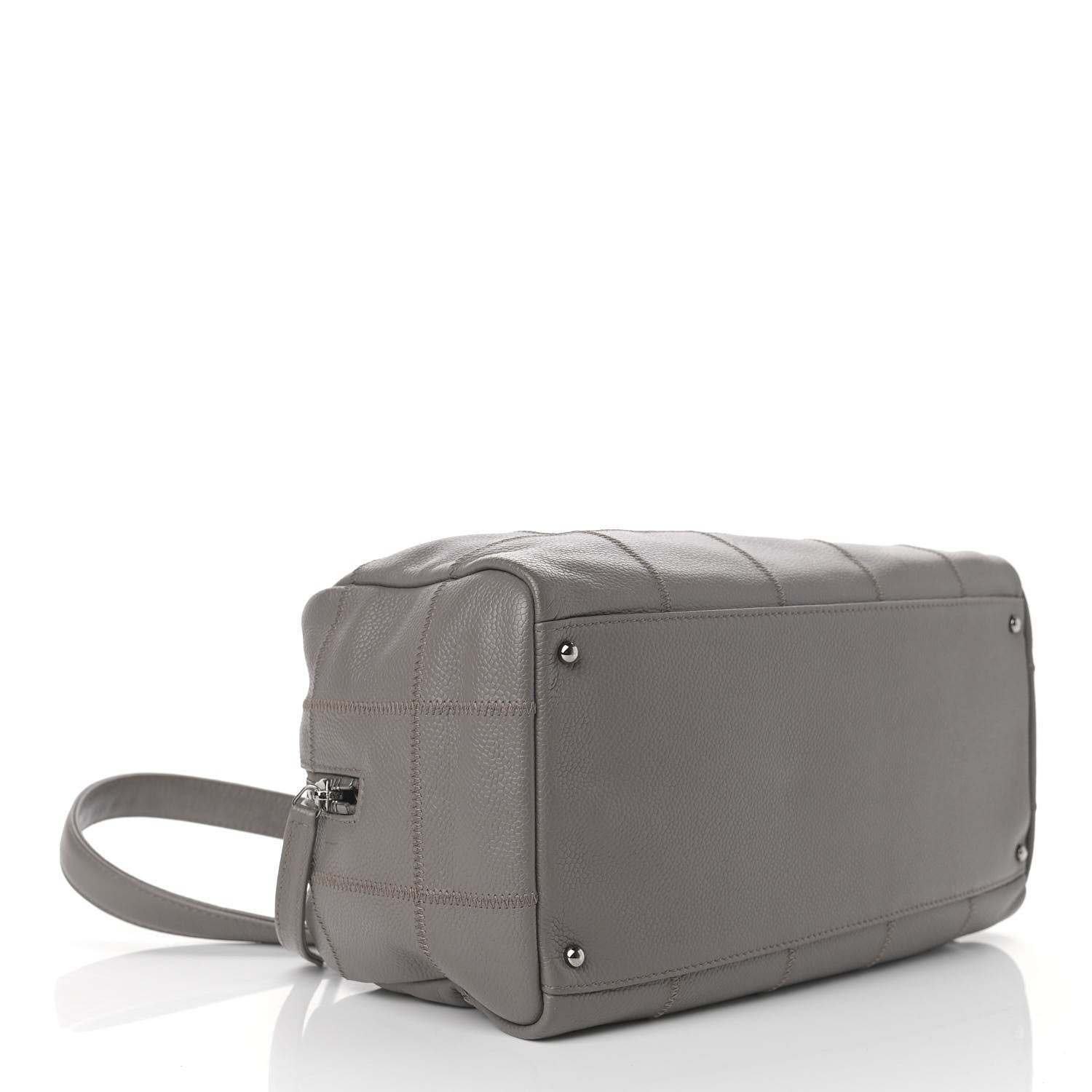 Chanel Caviar Square Stitched Bowler Grey 4 of 10