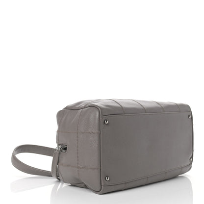 Chanel Caviar Square Stitched Bowler Grey 4 of 10