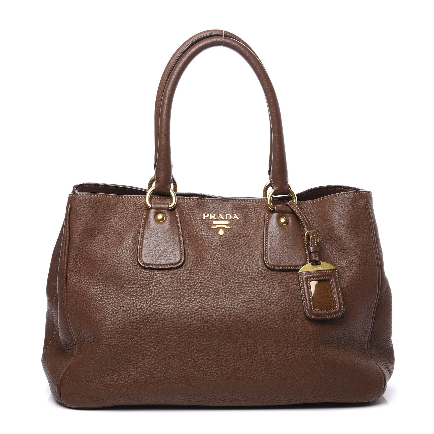 Prada Vitello Daino Tote Palissandro 1 of 13