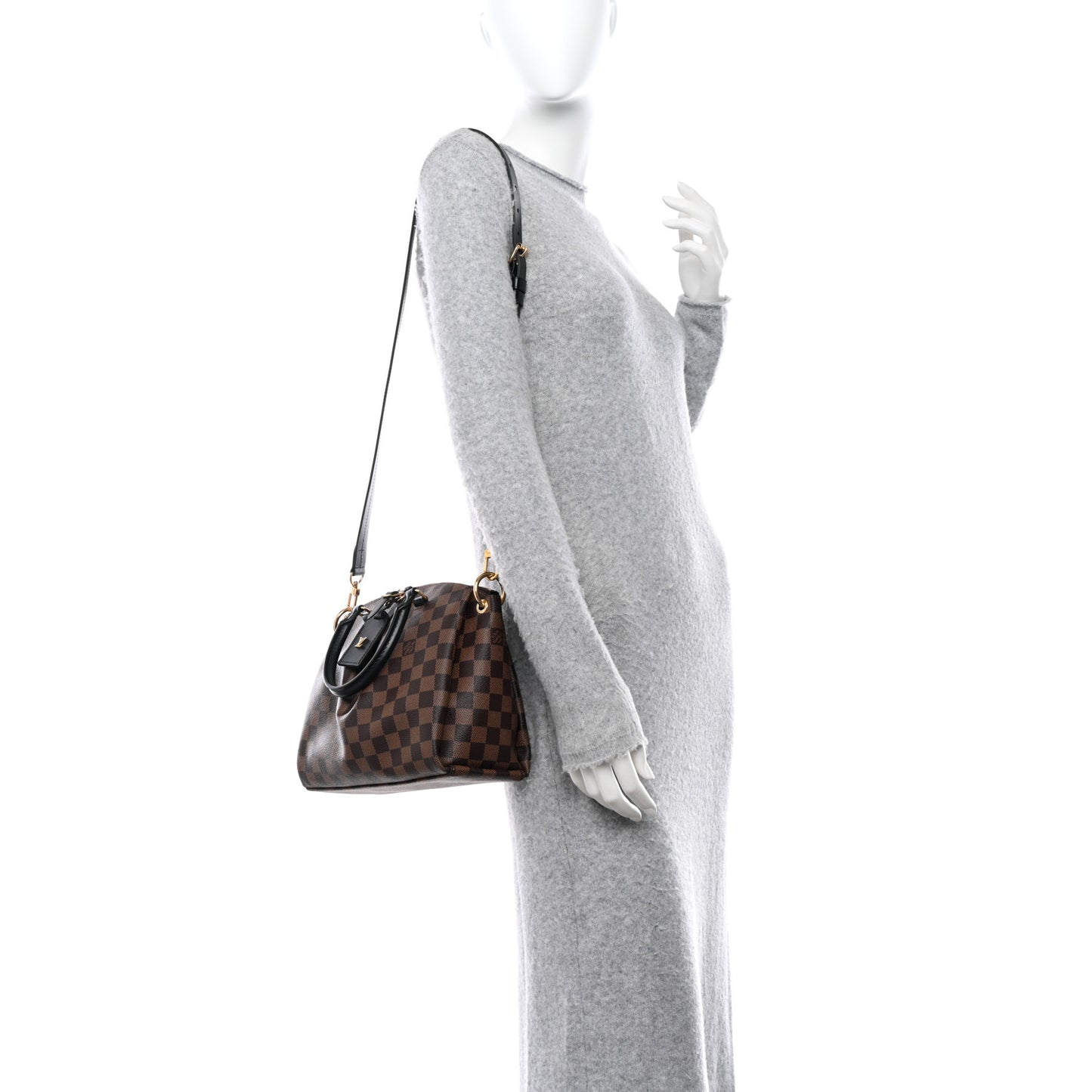 LOUIS VUITTON Damier Ebene Odeon Tote PM Black