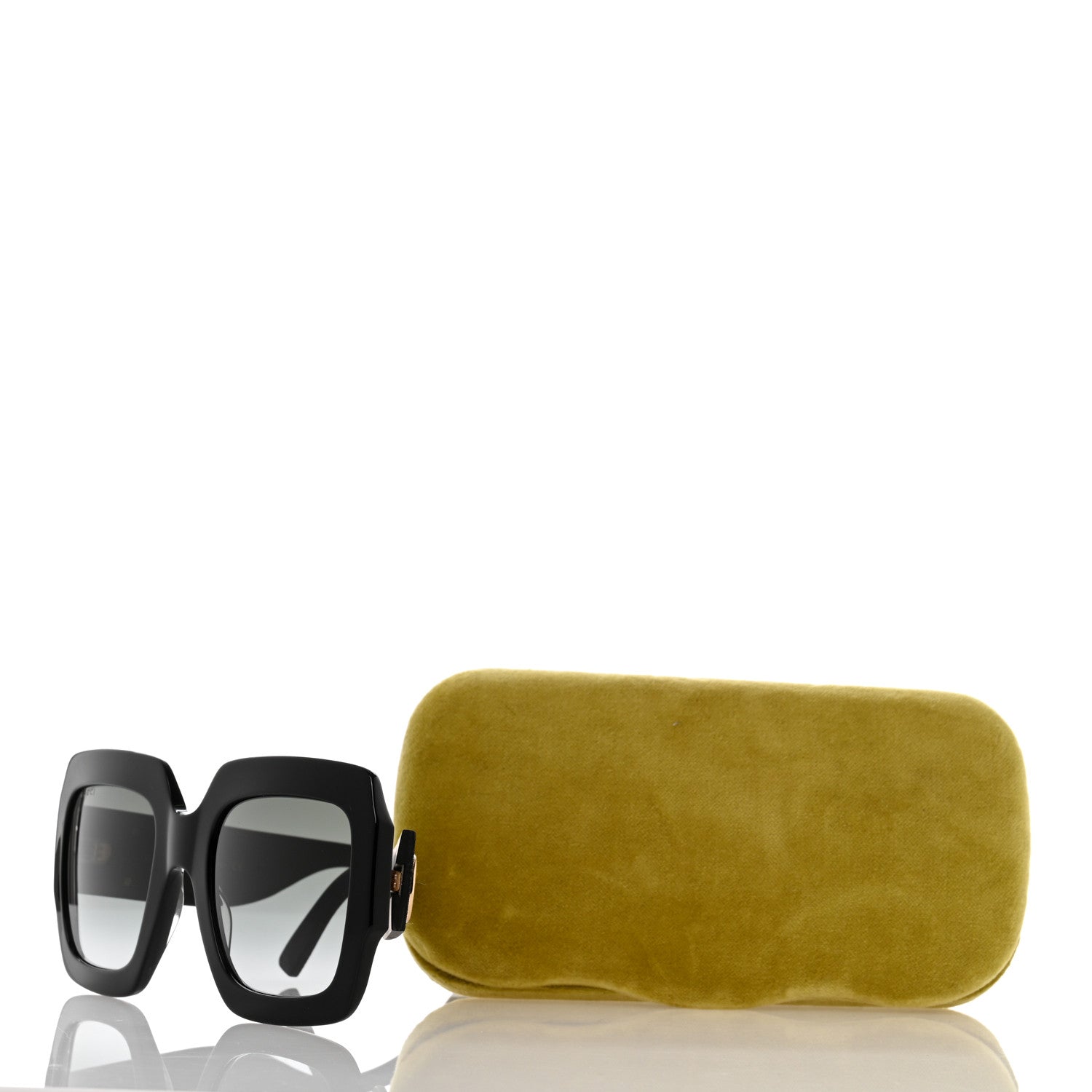 Gucci Square Frame Glitter GG0102S Sunglasses Black 8 of 8
