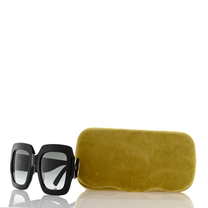 Gucci Square Frame Glitter GG0102S Sunglasses Black 8 of 8