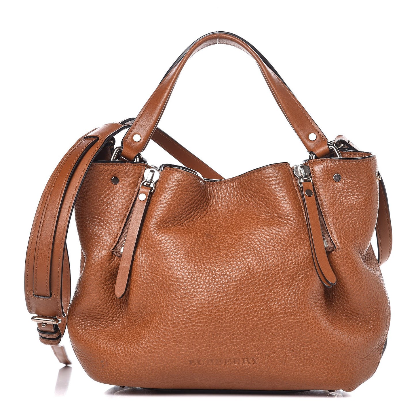 Grainy Calfskin House Check Small Maidstone Saddle Brown