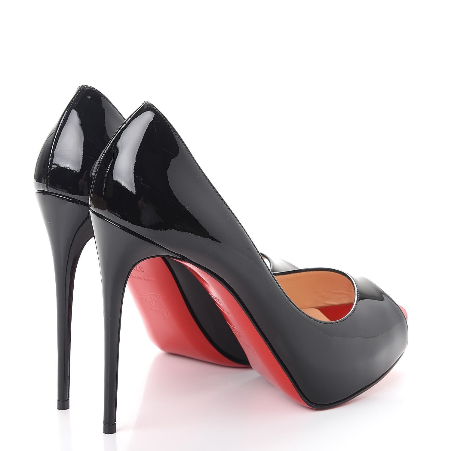 Christian Louboutin Patent New Very Prive 120 Pumps 37.5 Black Red 4 of 10