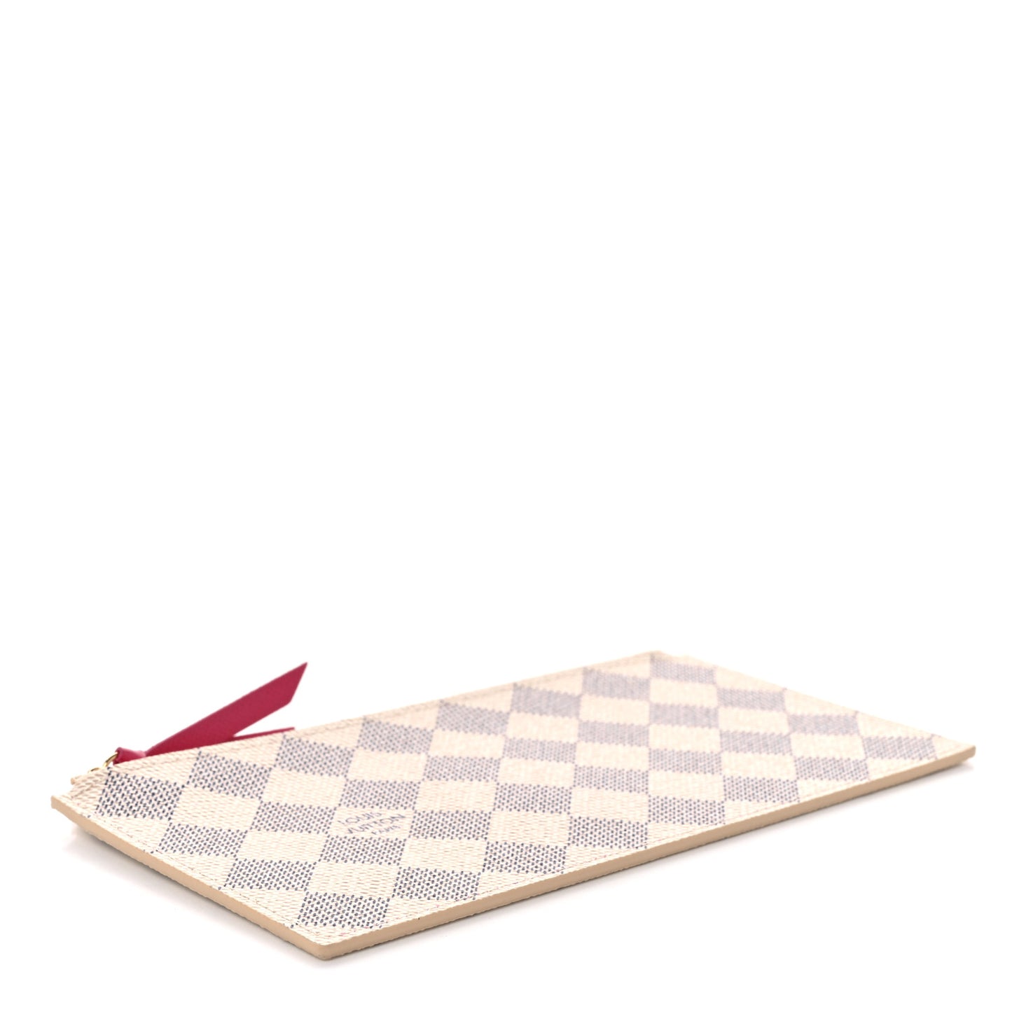 Damier Azur Felicie Chain Wallet Zippered Insert Fuchsia