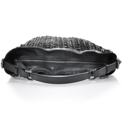 Burberry Leather Ruched Ribbon Tote Black 5 of 10