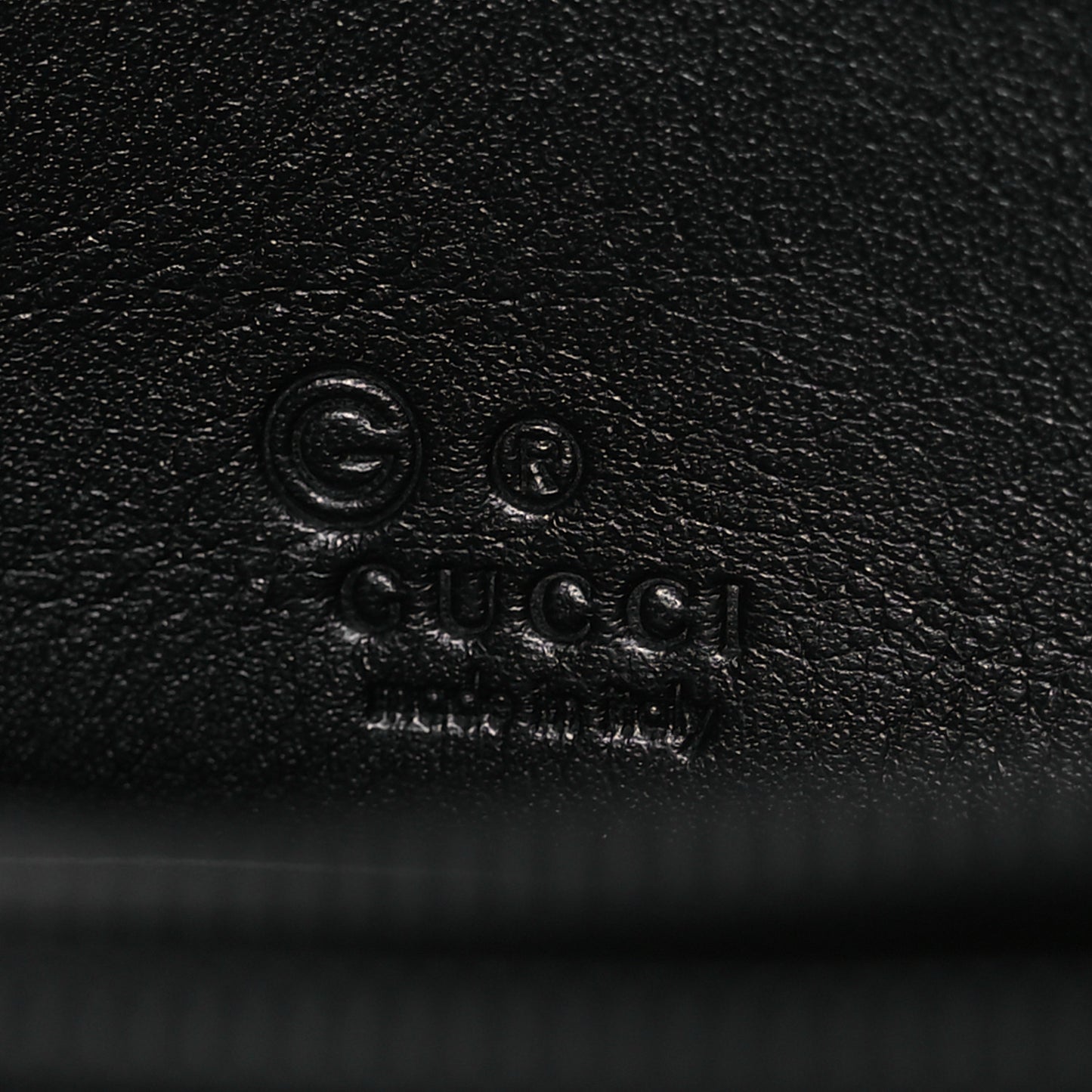 Microguccissima Zip Around Wallet Black
