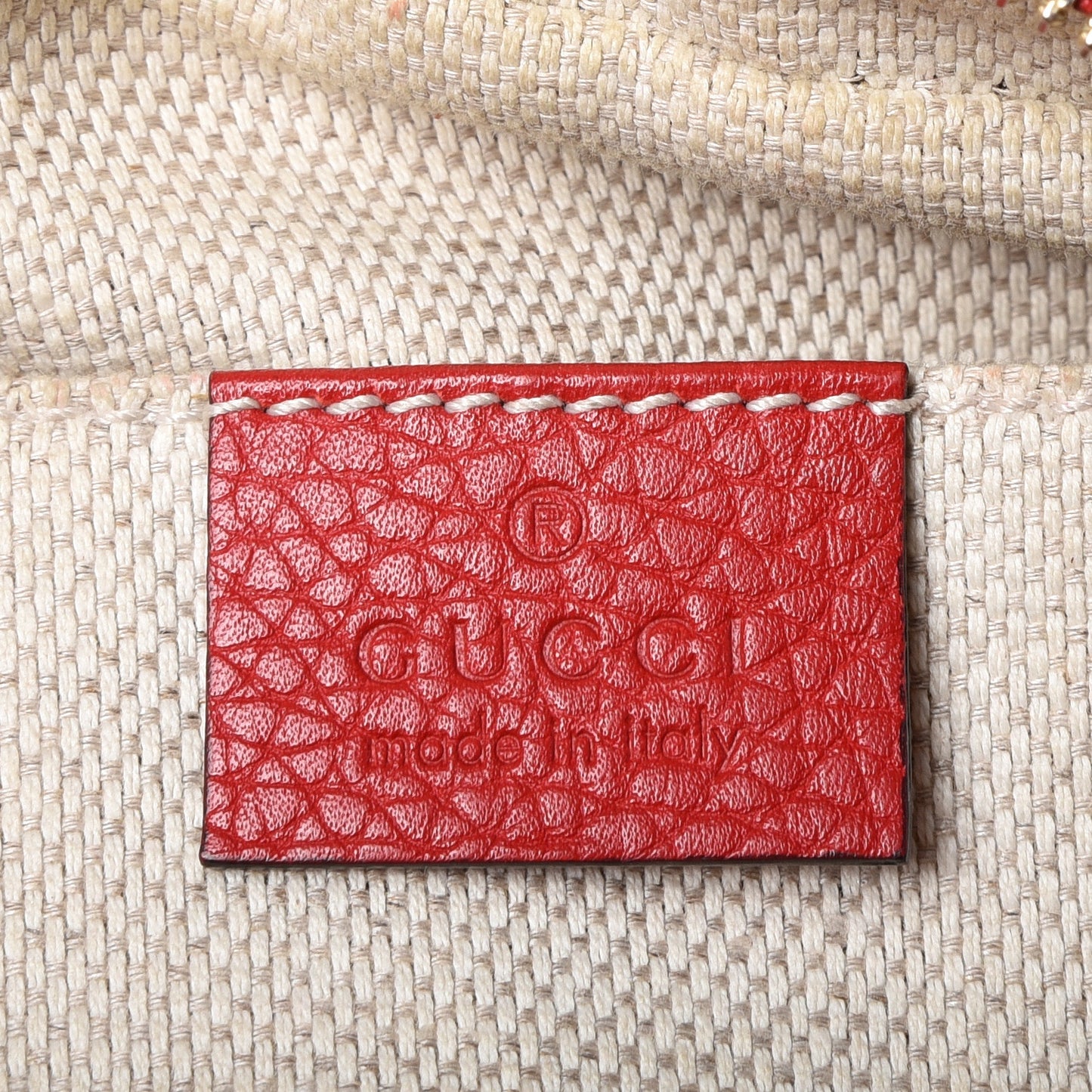 Pebbled Calfskin Small Soho Disco Bag Tabasco Red