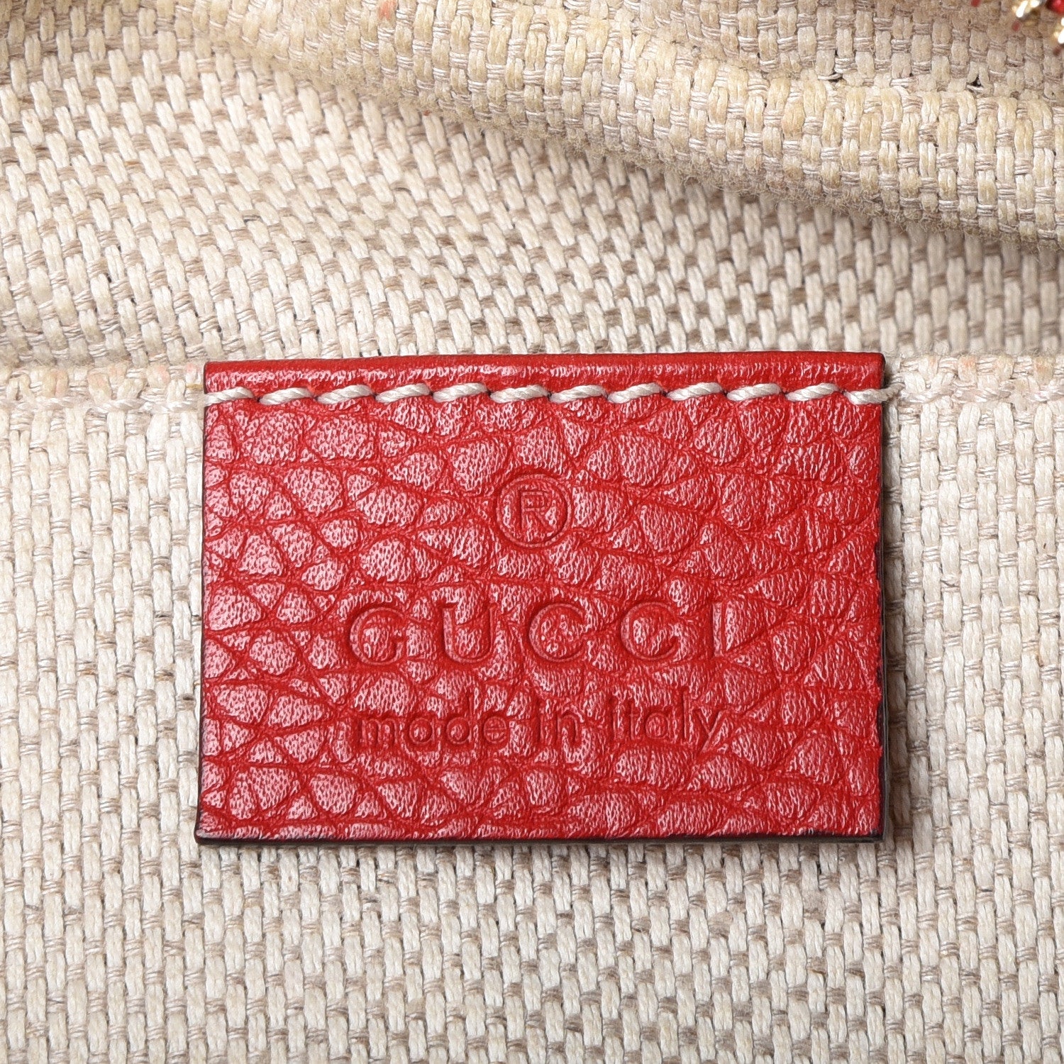 Gucci Pebbled Calfskin Small Soho Disco Bag Tabasco Red 5 of 12