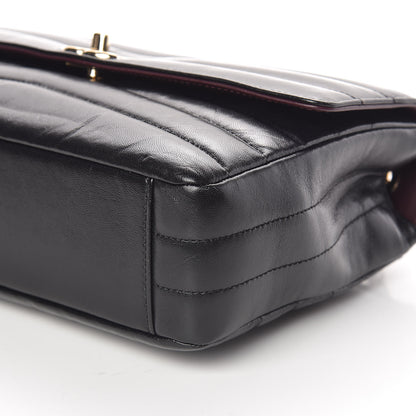Chanel Shiny Lambskin Chevron Quilted Miroir Black 6 of 10