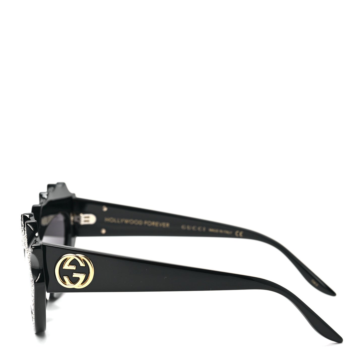 Acetate Cat Eye Hollywood Forever Sunglasses GG00781S Black