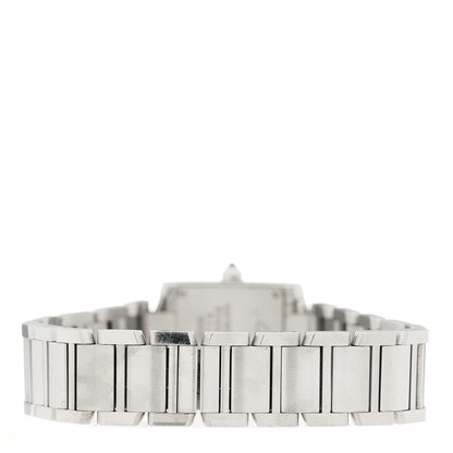Cartier Stainless Steel Diamond Bezel 20mm Tank Francaise Quartz Watch 3 of 5
