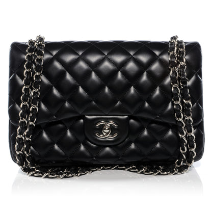 Chanel Lambskin Jumbo Double Flap Black 1 of 9
