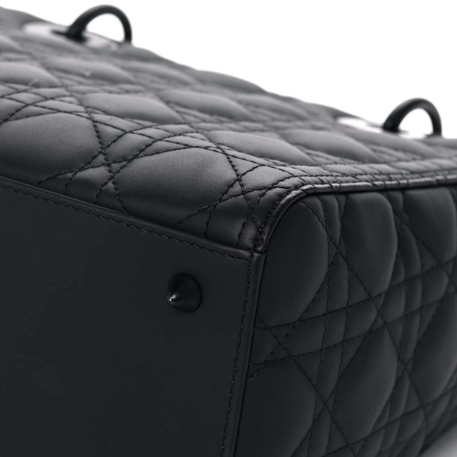 Christian Dior Ultra Matte Calfskin Cannage Medium Lady Dior Black 11 of 12