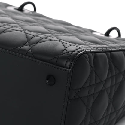 Christian Dior Ultra Matte Calfskin Cannage Medium Lady Dior Black 11 of 12