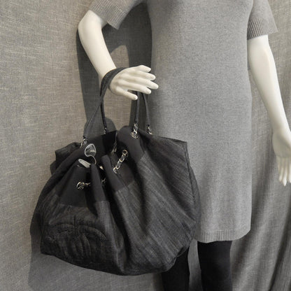 Chanel Denim Stretch Spirit Cabas Tote 3 of 10
