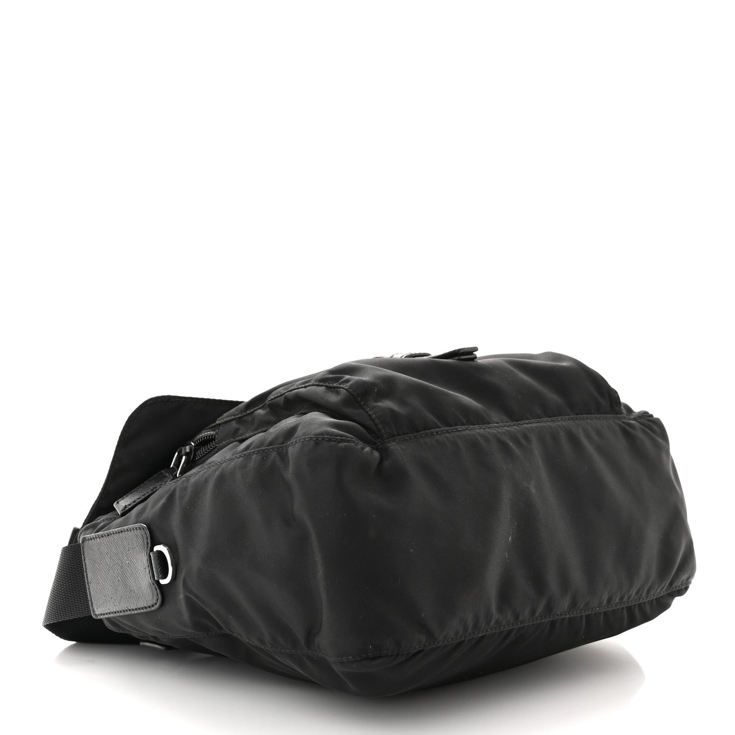 Tessuto Nylon Saffiano Small Vela Messenger Black