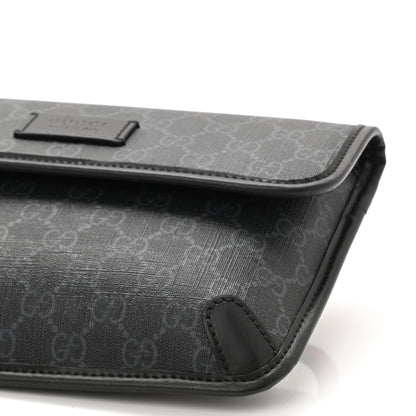 Gucci GG Supreme Monogram Web Slim Belt Bag Black Grey 10 of 10
