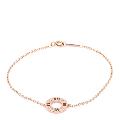 Tiffany 18K Rose Gold Diamond Atlas Pierced Bracelet 1 of 7