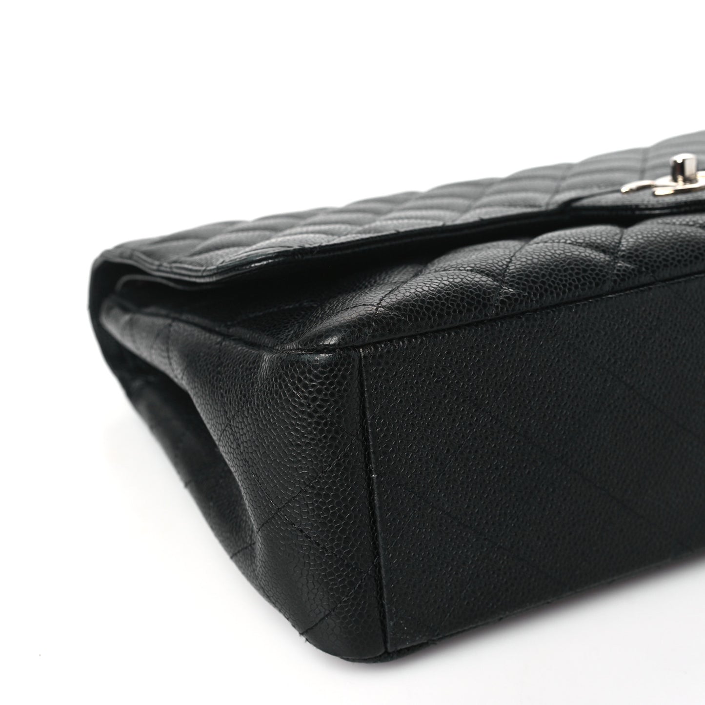 Caviar Quilted Maxi Double Flap Black