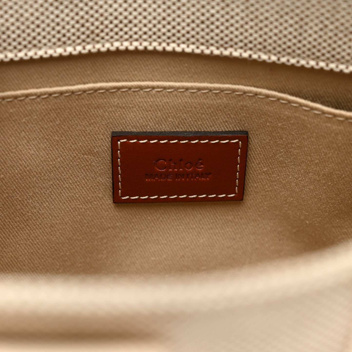 Cotton Calfskin Small Woody Ribbon Tote White Brown