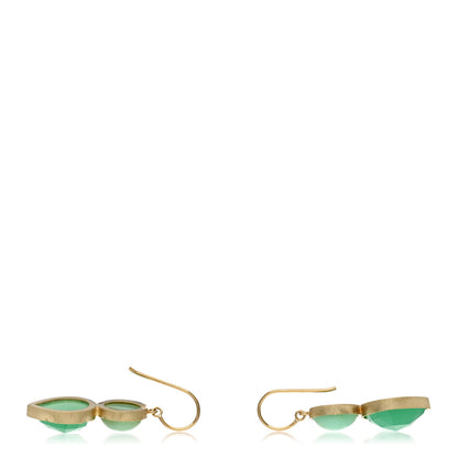 Irene Neuwirth 18K Yellow Gold Chrysoprase Drop Earrings 3 of 4