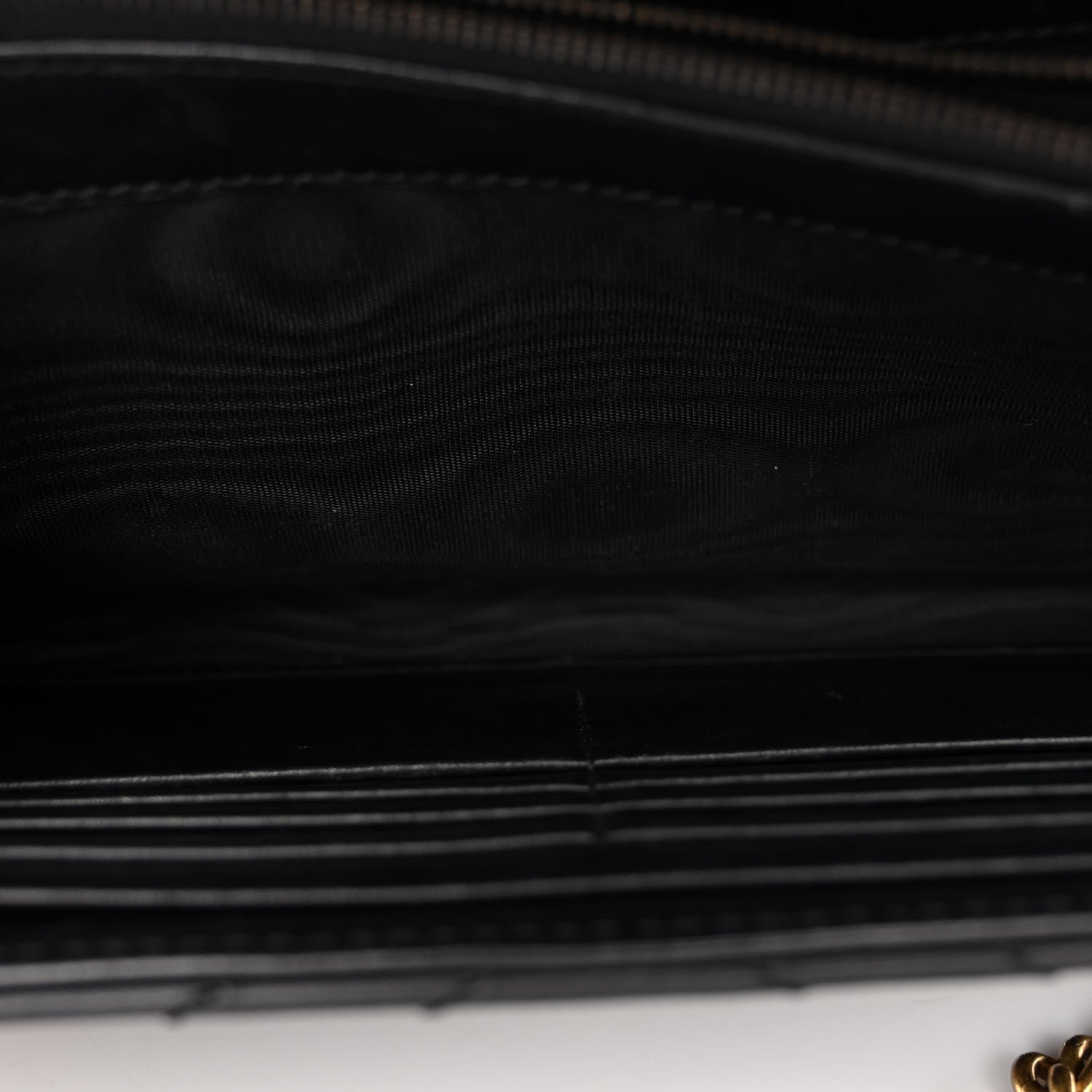 Gucci Calfskin Matelasse GG Marmont Chain Wallet Black 8 of 13