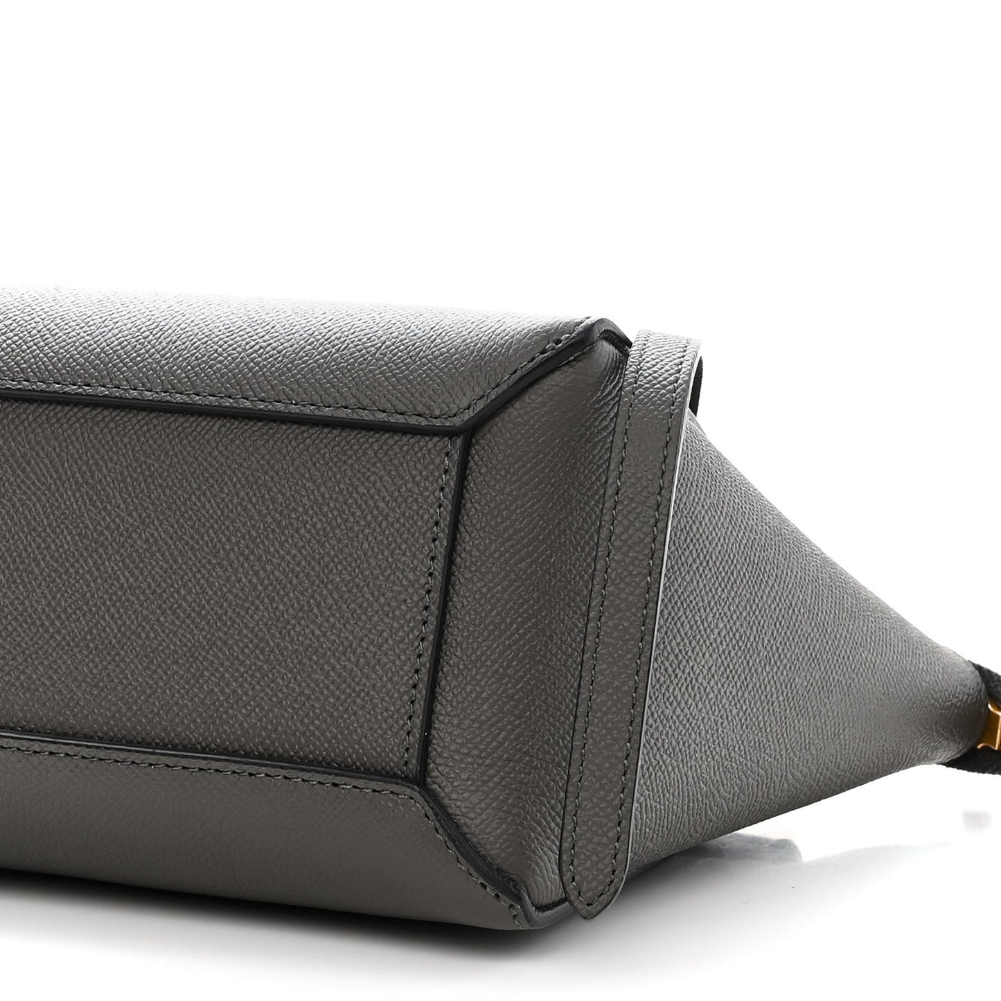 Grained Calfskin Nano Belt Bag Grey