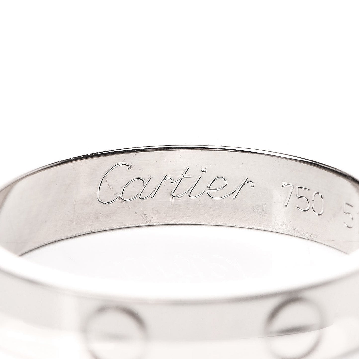 18K White Gold 3.5mm LOVE Wedding Band Ring 51 5.75