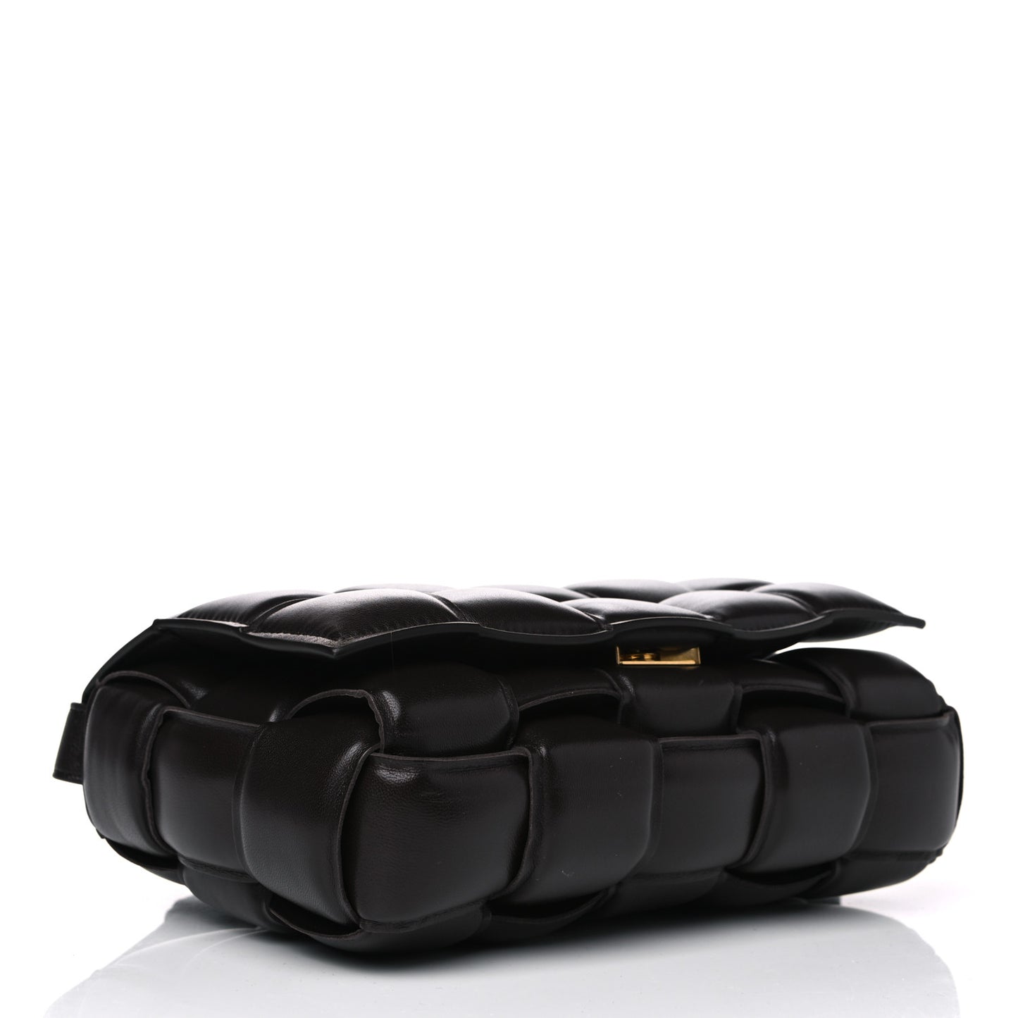 Nappa Maxi Intreccio Padded Cassette Crossbody Bag Fondente
