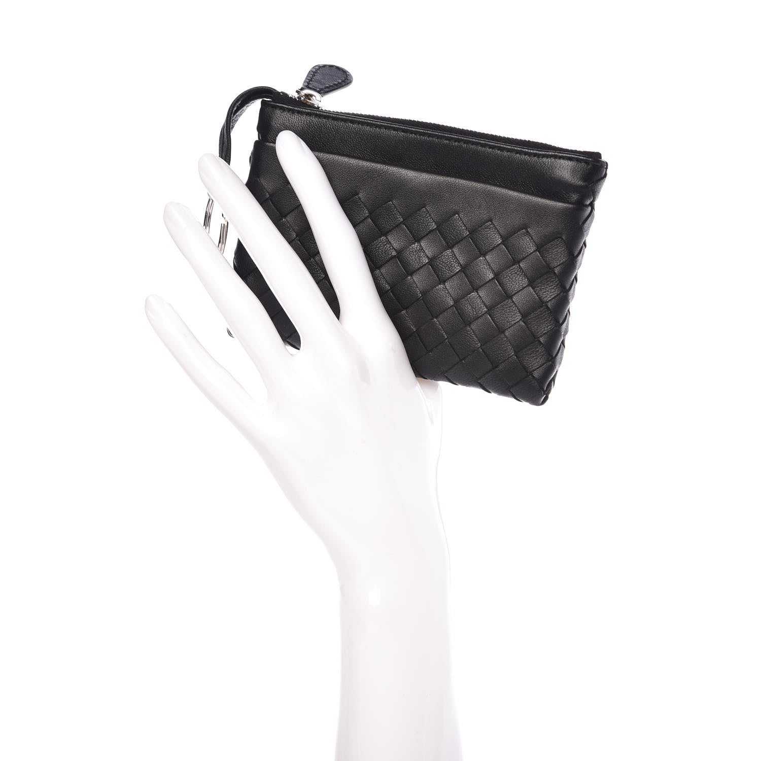 Bottega Veneta Nappa Intrecciato Key Holder Black 2 of 9