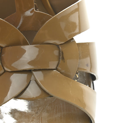 Saint Laurent Patent Tribute 105 Platform Sandals 37 Tundra 9 of 9