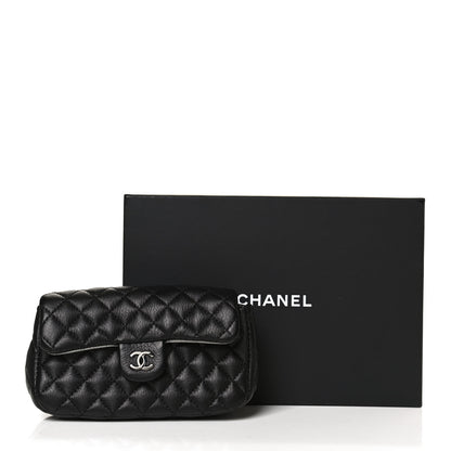 Chanel Calfskin Quilted CC Uniform Flap Belt Bag Black 11 of 11