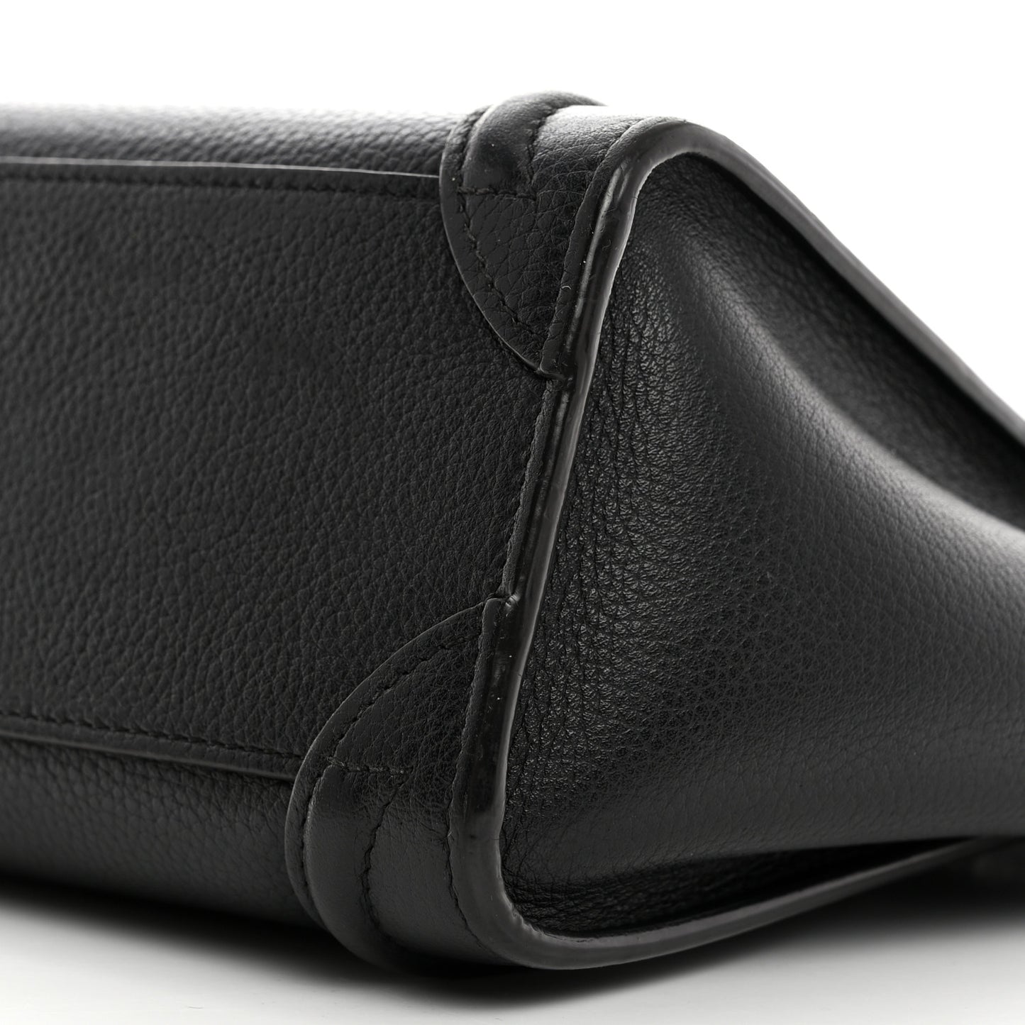 Drummed Calfskin Nano Luggage Black