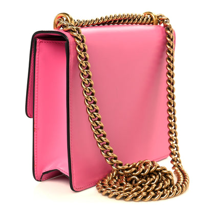 Gucci Knight Calfskin Small GG Marmont Chain Handle Bag Pink Tropical Flower 3 of 11