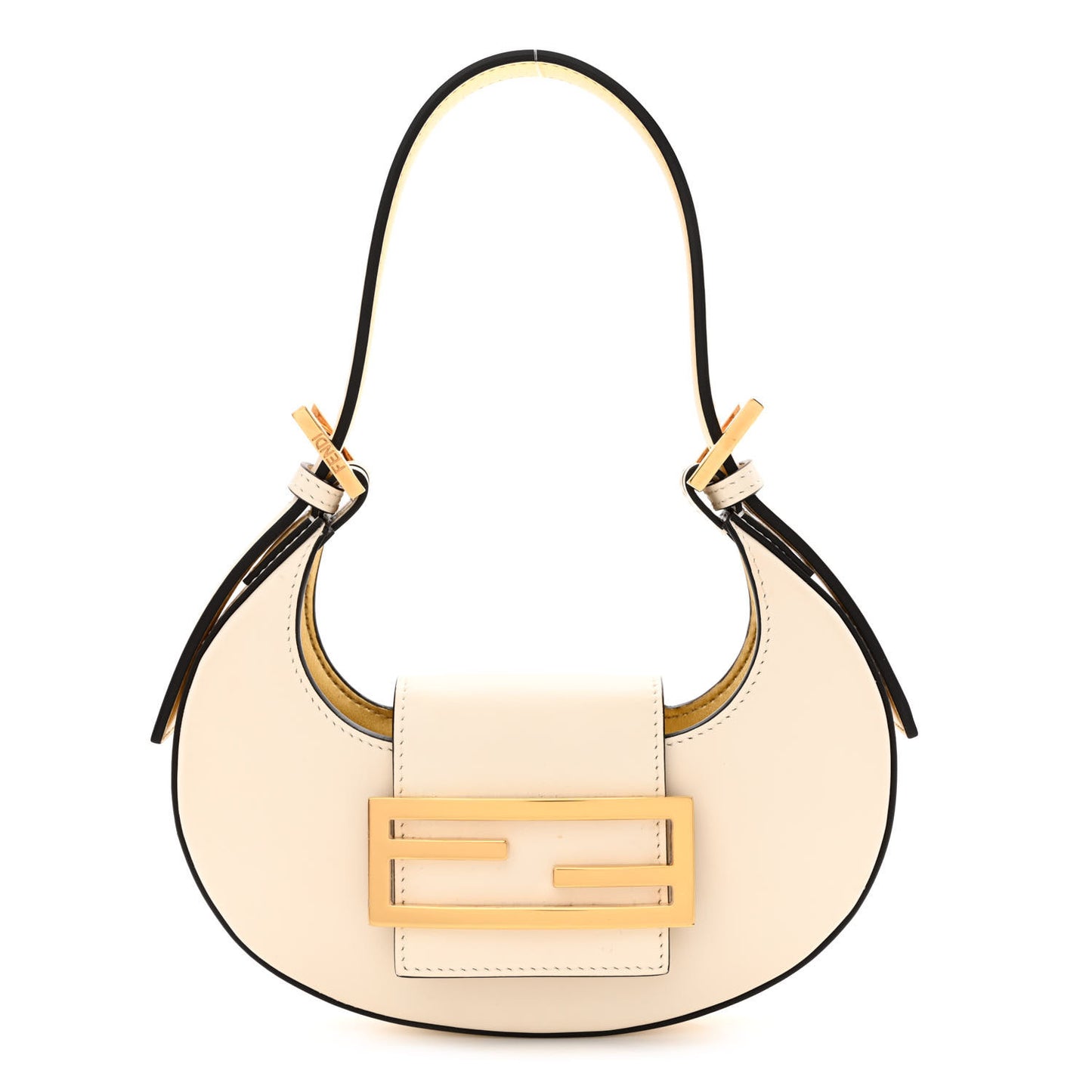 Vitello King Mini Cookie Hobo Bag White Ice