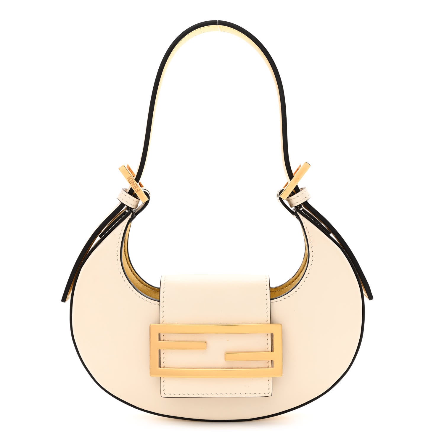 Fendi Vitello King Mini Cookie Hobo Bag White Ice 1 of 10