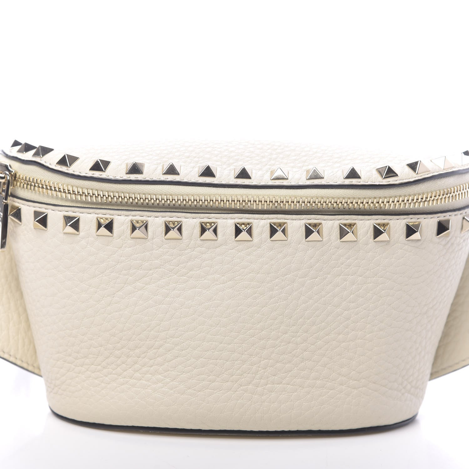 Valentino Garavani Grained Calfskin Rockstud Belt Bag Light Ivory 10 of 10