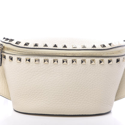 Valentino Garavani Grained Calfskin Rockstud Belt Bag Light Ivory 10 of 10
