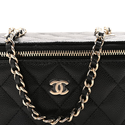 Chanel Caviar Quilted Small Vanity Case With Chain Black 8 of 11